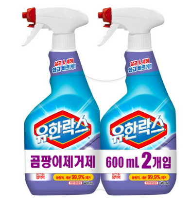 유한락스 곰팡이제거제 600ml, 2개