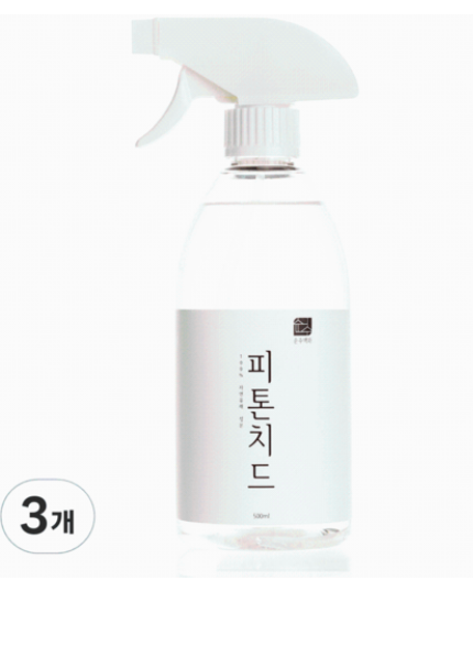 순수백과 피톤치드 편백수 스프레이 500ml, 3개