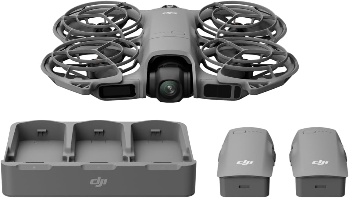 DJI Neo 2 Motion Fly More Combo With RC Motion 3 & Goggles N3 | Stable Transmission With Digital Transceiver, 4K Drone for Beginners, FPV Flying, 3 Batteries