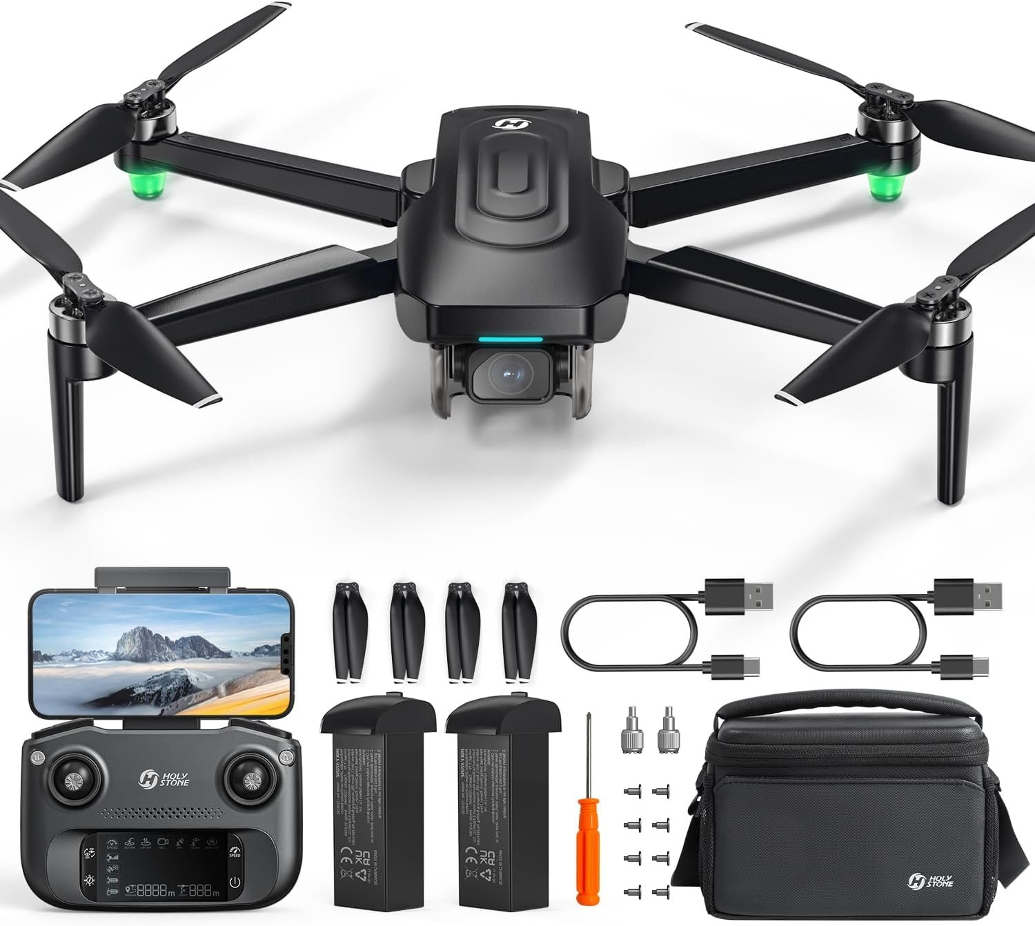 Holy Stone HS175D GPS Drone with 4K Camera for Adults, Under 249g, Foldable RC Quadcopter with Auto Return, 46 Mins Long Flight, Follow Me, Brushless Motor, Circle Fly, Waypoint Fly, Altitude Hold - Image 2
